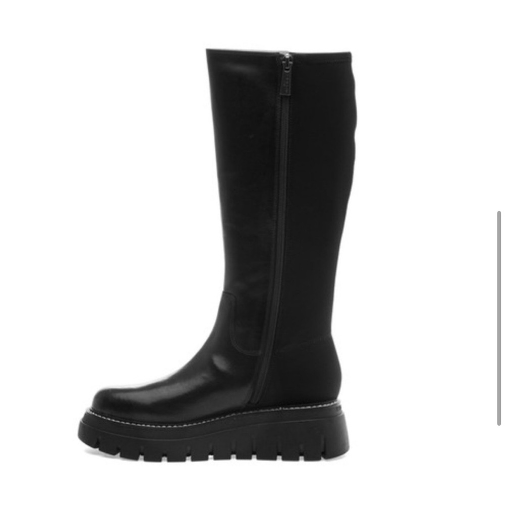 NWT J/SLIDES TYRONE Black Leather Knee High Boot - Picture 4 of 12